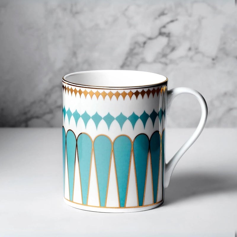 India Circus Fine Ceramic Milk Mugs Set of 2 Designer Multicolor 350ML EachLE12 Elegant Design for Home and Kitchen and Can be Gifted to Your Loved Ones On Any Occassions - Image 2