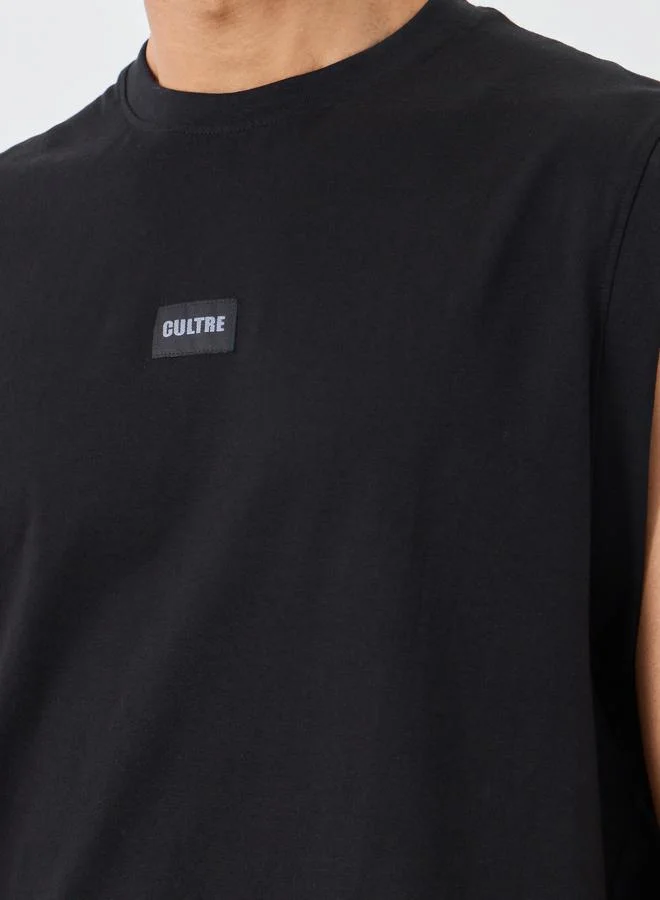 Styli Styli Woven Badge Detail Tank Top