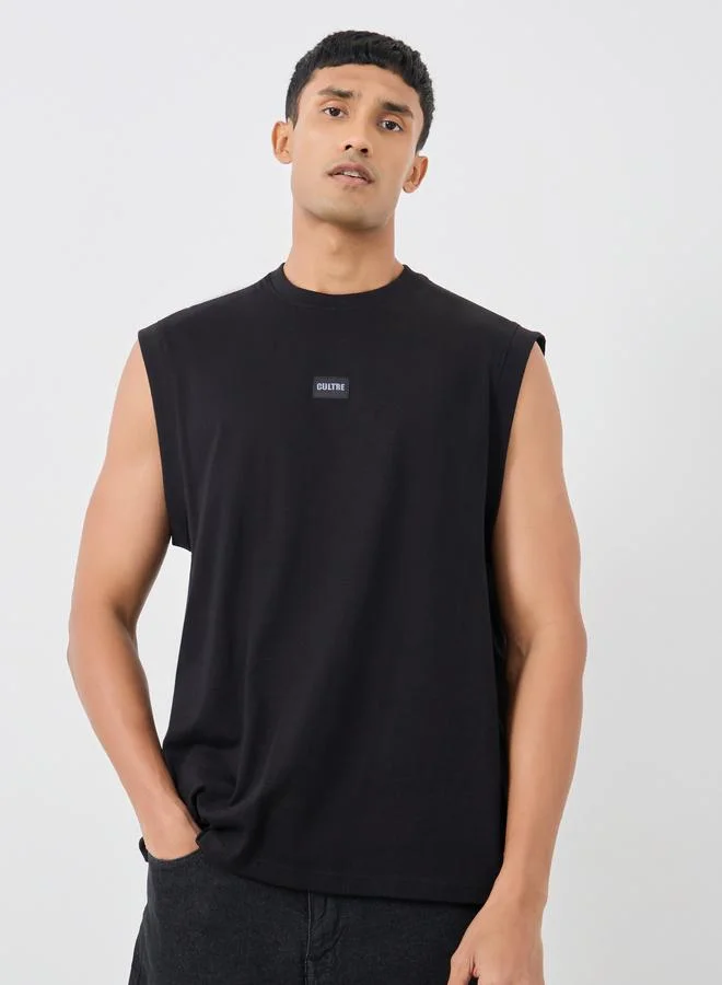 Styli Styli Woven Badge Detail Tank Top