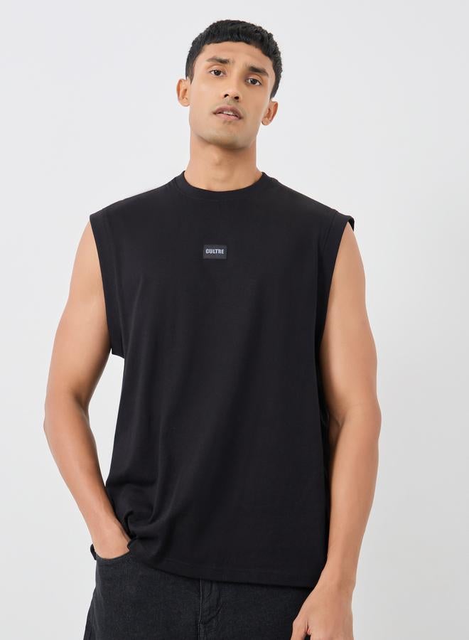 Styli Woven Badge Detail Tank Top - Image 3