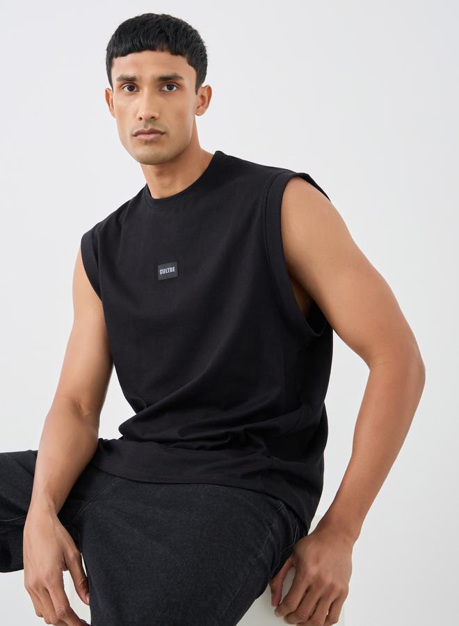 Styli Woven Badge Detail Tank Top - Image 1