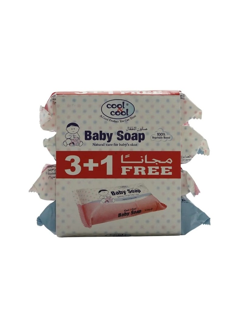 Cool & Cool Natural Care Baby Soap Set 125Gms Per Piece Pack Of 4