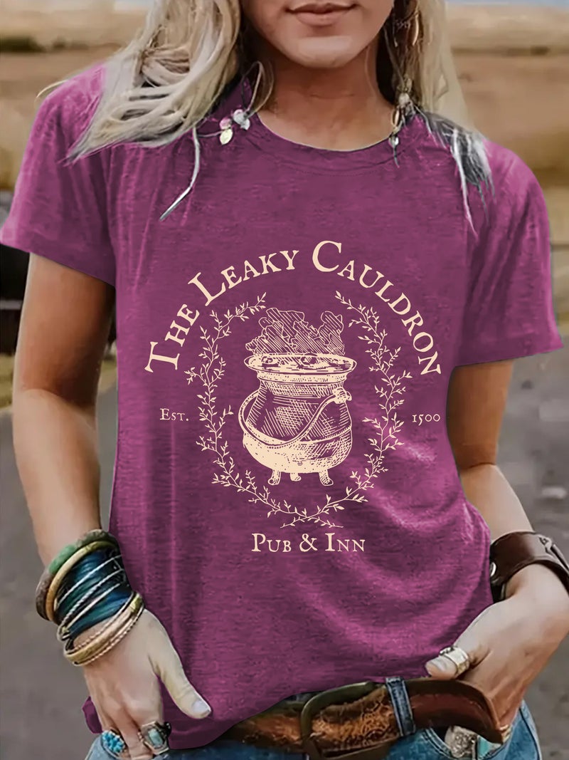 Summer Women'S Retro Pattern Round Neck Short Sleeve Casual Fashion Explosion T-Shirt - Image 2