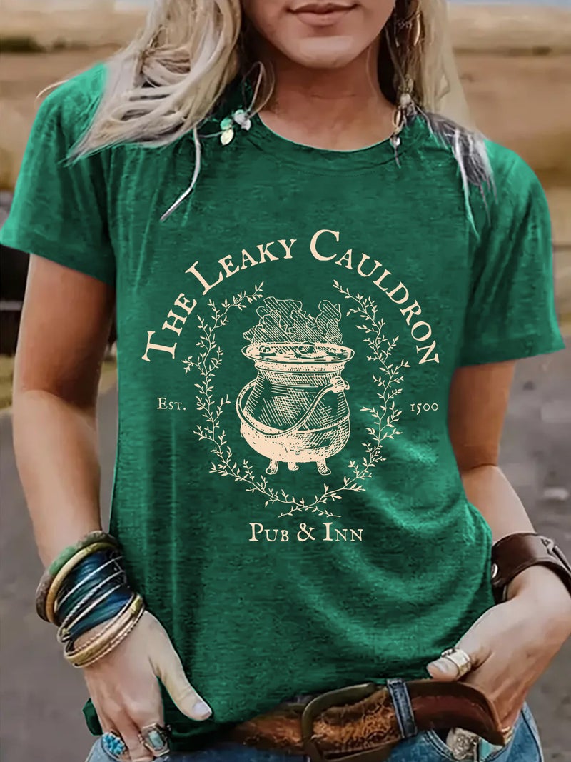 Summer Women'S Retro Pattern Round Neck Short Sleeve Casual Fashion Explosion T-Shirt - Image 5