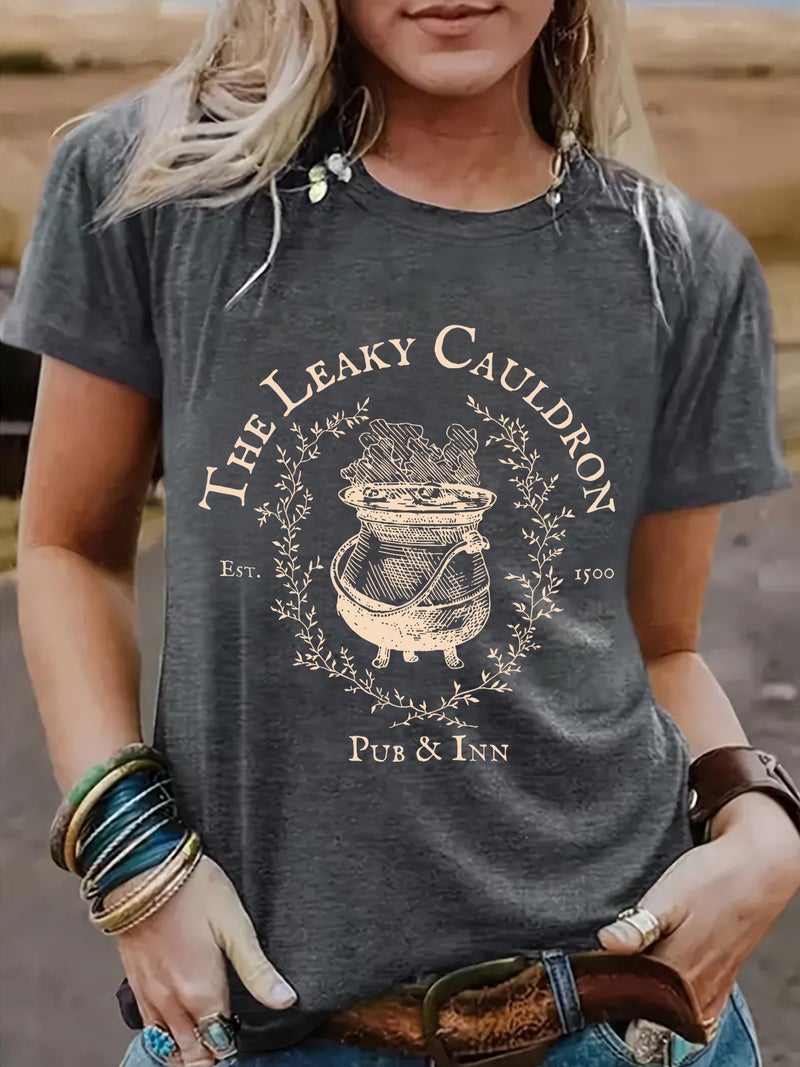Summer Women'S Retro Pattern Round Neck Short Sleeve Casual Fashion Explosion T-Shirt - Image 4
