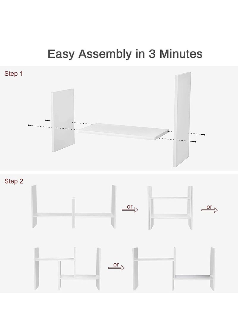 بيوينتي مكتب خشبي رف أبيض - Image 2