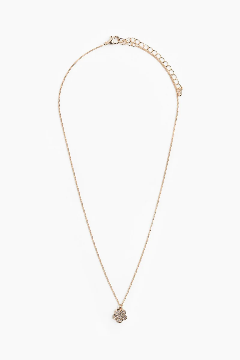H&M Rhinestone-pendant necklace