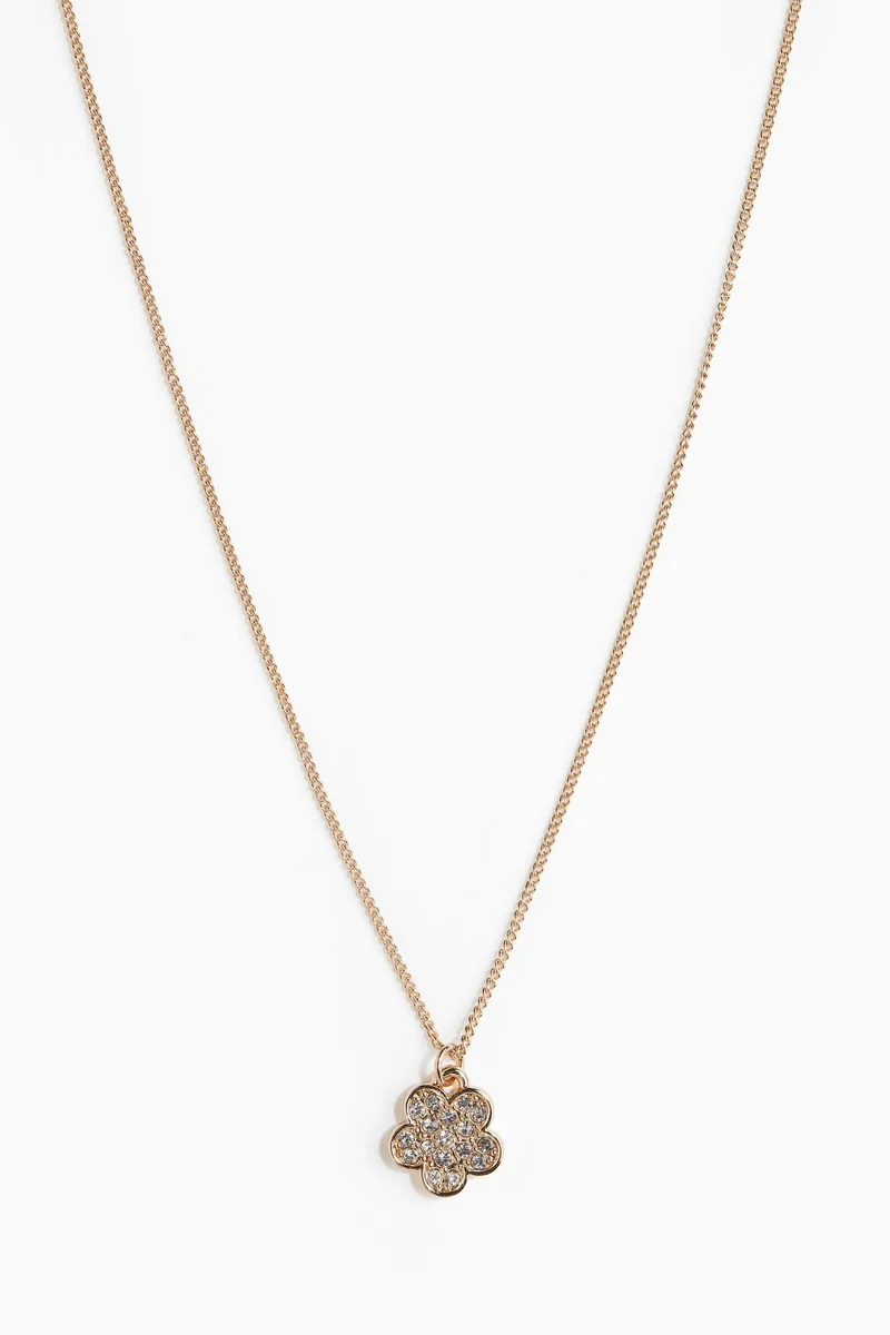 H&M Rhinestone-pendant necklace