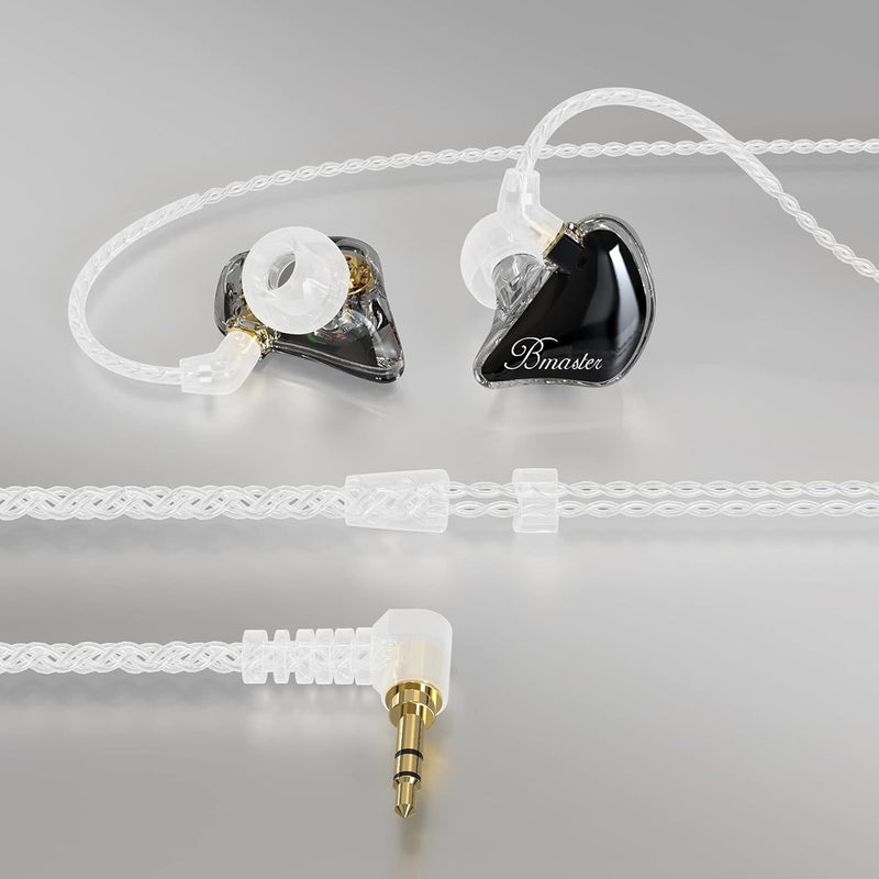 BASN Bmaster Triple Drivers in Ear Monitor Headphone with Two Detachable Cables Fit in Ear Suitable for Audio Engineer, Musician (Black) - Image 4