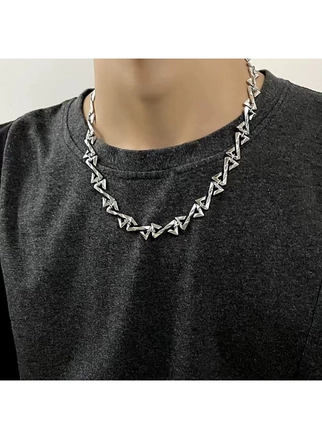 Goolsky قلادة حرف Z بتصميم عصرية للرجال - قلادة هيب هوب عصرية، فولاذ تيتانيوم غير متلاشي، ملابس يومية/هيب هوب للرجال - Image 1