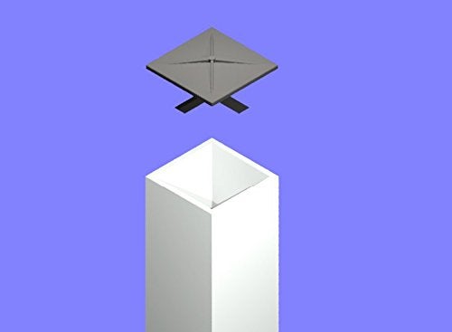Deltech Manufacturing 5" Square Light Pole Top Cap- Black Plastic by Deltech Manufacturing - Image 4