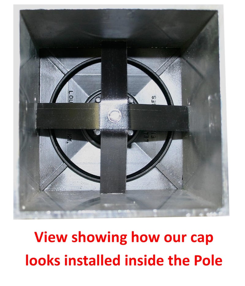 Deltech Manufacturing 5" Square Light Pole Top Cap- Black Plastic by Deltech Manufacturing - Image 5