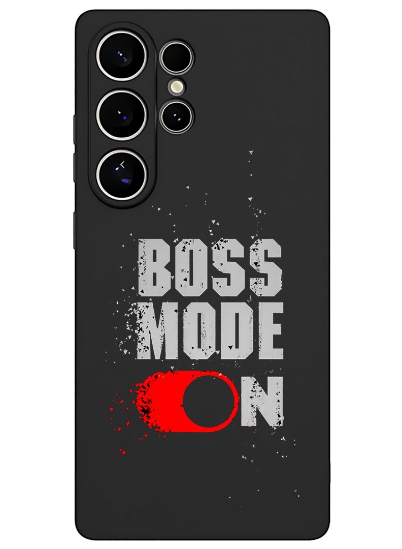 Theodor Protective Slim Fit Case Liquid Silicone Cover with Full Body Protection Anti-Scratch Shockproof Case For Samsung Galaxy S25 Ultra (Black) - Boss Mode - White - Image 1