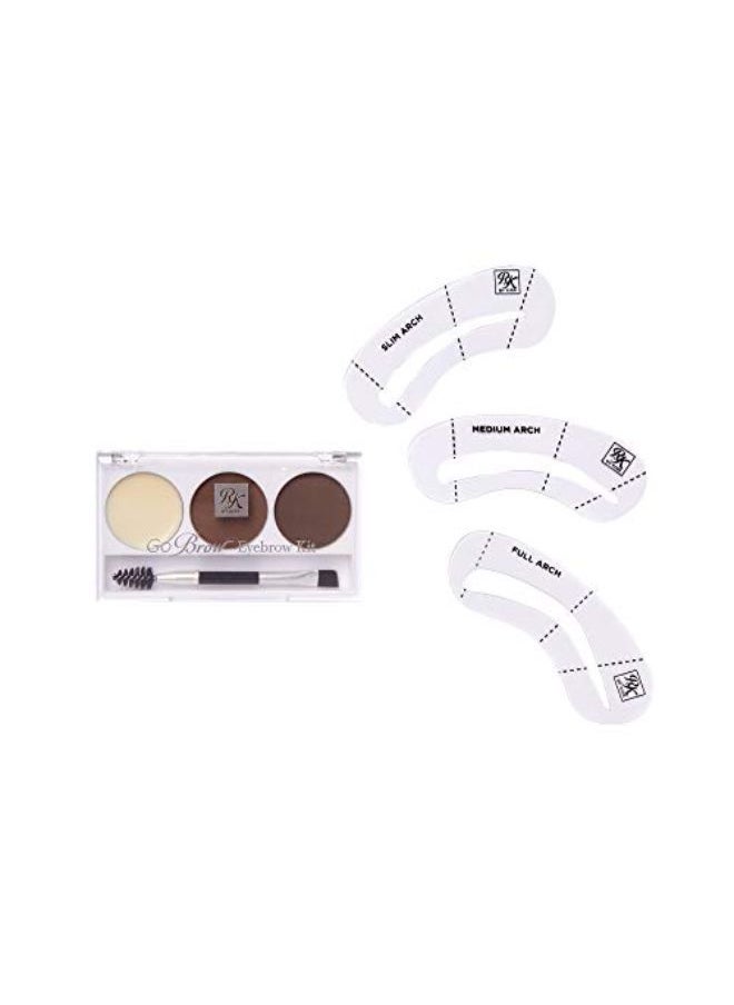 Ruby Kisses - Go Brow Eyebrow Kit, Black Dark Brown - Image 1