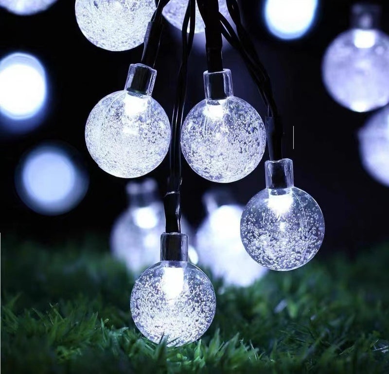 led light string wholesale remote control Bubble Ball solar light string  holiday atmosphere courtyard decoration atmosphere lamp - Image 1