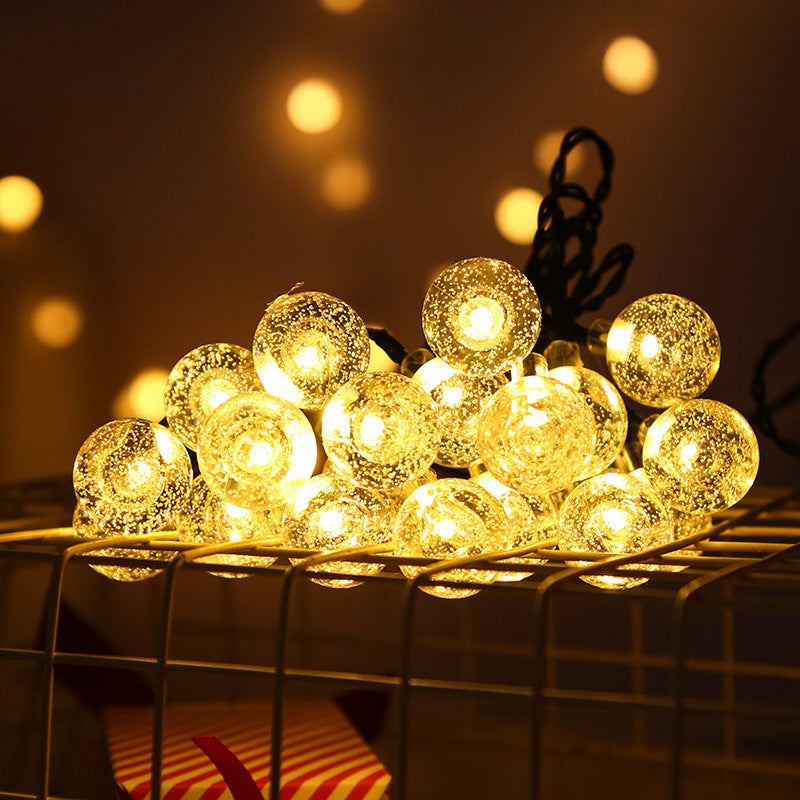 led light string wholesale remote control Bubble Ball solar light string  holiday atmosphere courtyard decoration atmosphere lamp - Image 4