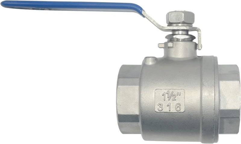 DAN SPEED 1.5" NPT Female Threaded Full Port Ball Valve with Blue Vinyl Lever Handle,316 Stainless Steel,WOG1000(1-1/2 Inch) - Image 3