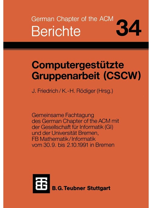 Computergestutzte Gruppenarbeit (Cscw)