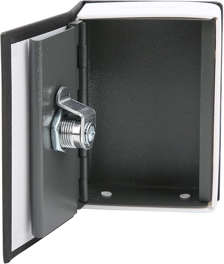 Black Book Safe with Key for Money Jewelry and Valuables Storage - Image 2