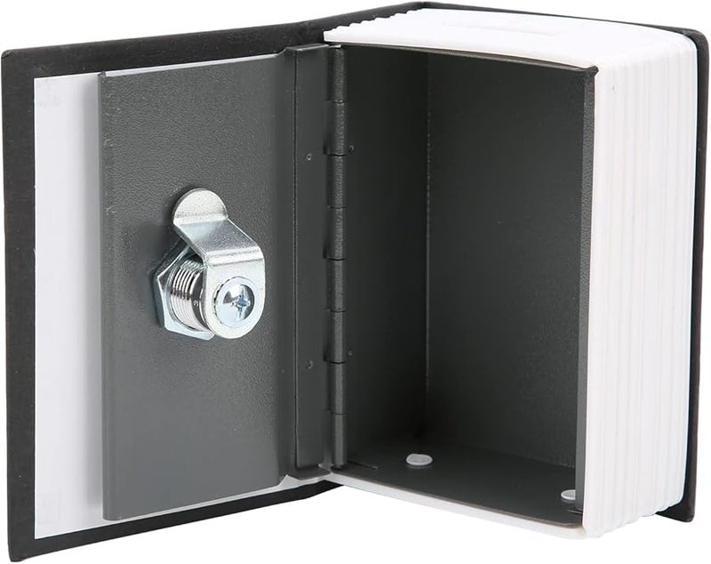 Black Book Safe with Key for Money Jewelry and Valuables Storage - Image 3