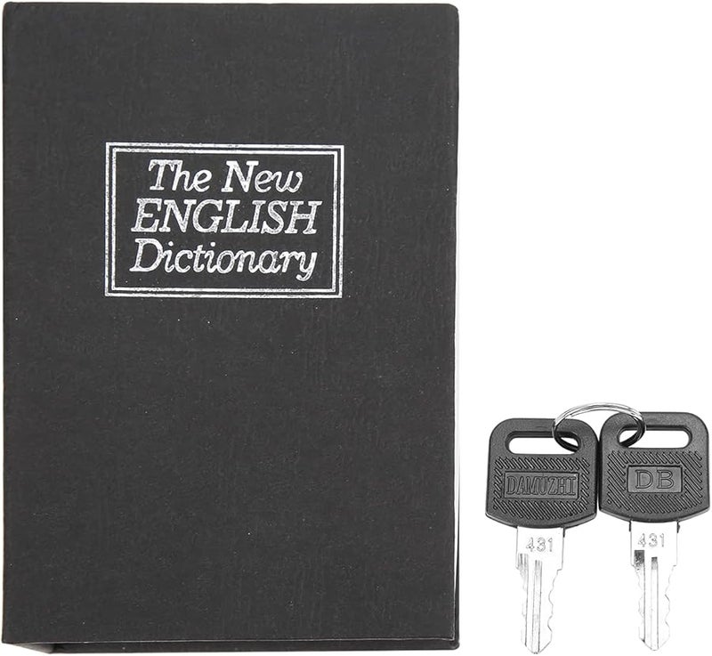 Black Book Safe with Key for Money Jewelry and Valuables Storage - Image 4