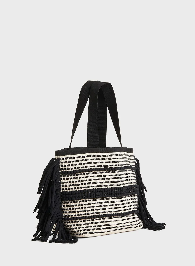 H&M Jacquard-Weave Shopper