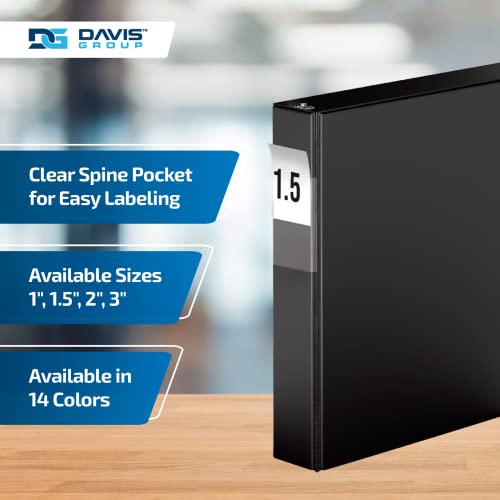 Davis Group Premium Economy 6-Pack 3-Ring Binders for School or Office, D-Ring Binders, 1.5 Inch, Black - Image 4