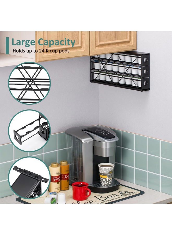 Rice rat k cup Holders for 3 Tier Coffee Pod Holder,Black Metal Space(24 pods) - Image 4