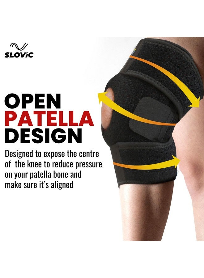 SLOVIC Knee Support For Men Gym | Knee Caps For Women For Pain Relief| Knee Support For Men Sports| Knee Cap For Men Pain Relief| Knee Pain Relief Products | Knee Support For Arthritis Pain| Free Size - Image 3
