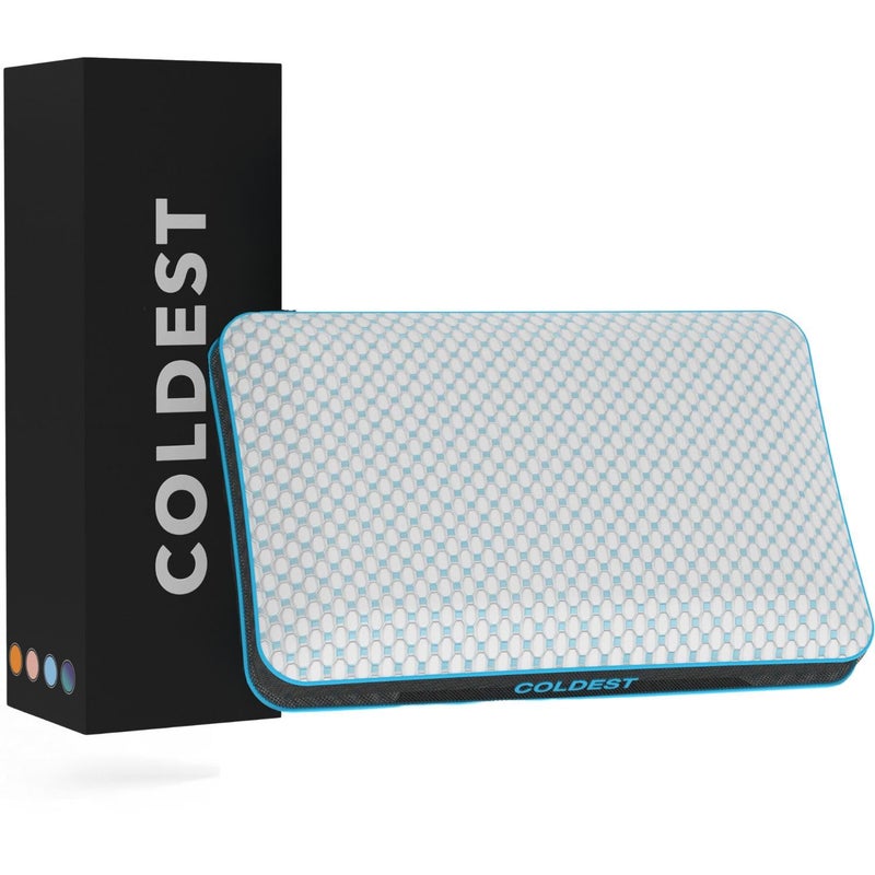 THE COLDEST WATER The Coldest Pillow  Adjustable Fill Washable Cover and Best for Breathable Cool While Sleeping Premium Queen