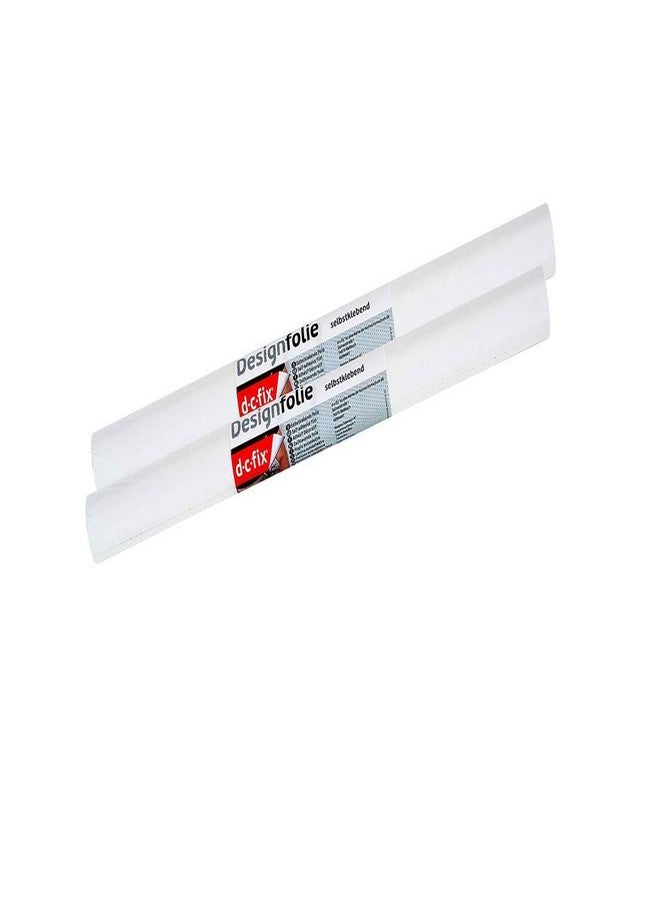 d-c-fix 346-0001-2PK Decorative Self-Adhesive Film, Matte White, 17" x 78" Roll, 2-Pack - Image 1