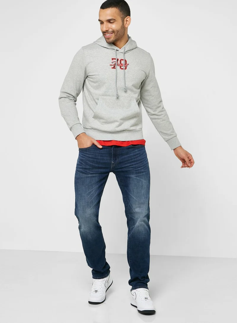 DIESEL Logo Hooded Neck Sweatshirt