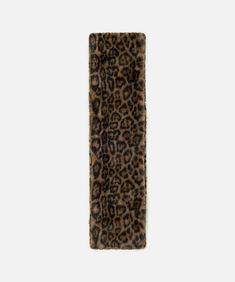 ابيكول Leopard Print Faux Fur Scarf