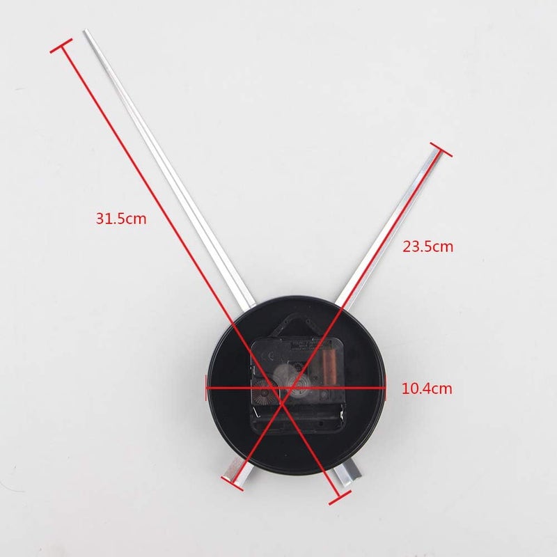 Timelike 3D Large Clock Hands, DIY Wall Clock Needles, Home Art Decor Quartz Mechanism Accessories (Silver) - Image 2