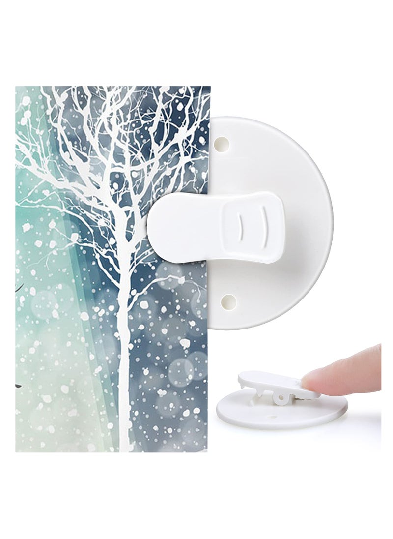 Excefore 10 Pack Shower Curtain Clips, Self Adhesive Shower Curtain Clips, Self Adhesive Shower Curtain Weight Clip, for Shower Hanging Camper Home Decoration Indoor and Outdoor  - Image 4