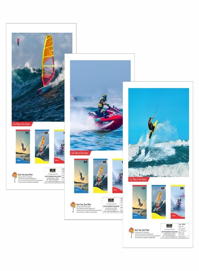 Freemind Notebook, A4 Size 29.7x21 cm, 108 Pages, Single Line, 3 in 1(SL+4L+Sq.0.5"), Pack of 6 - Image 5