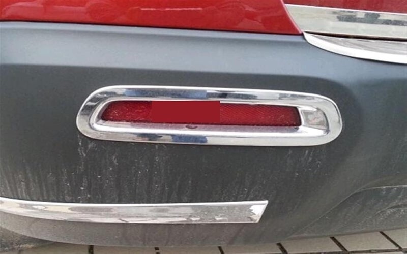 DEMULAX Chrome Rear Tail Fog Light Lamp Cover Trim - Image 3