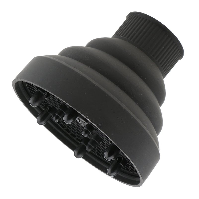 Segolike Universal Collapsible Silicone Hair Dryer Blower Diffuser Hairdressing Styling Tool Salon Curl Hair Blower Nozzle black - Image 1