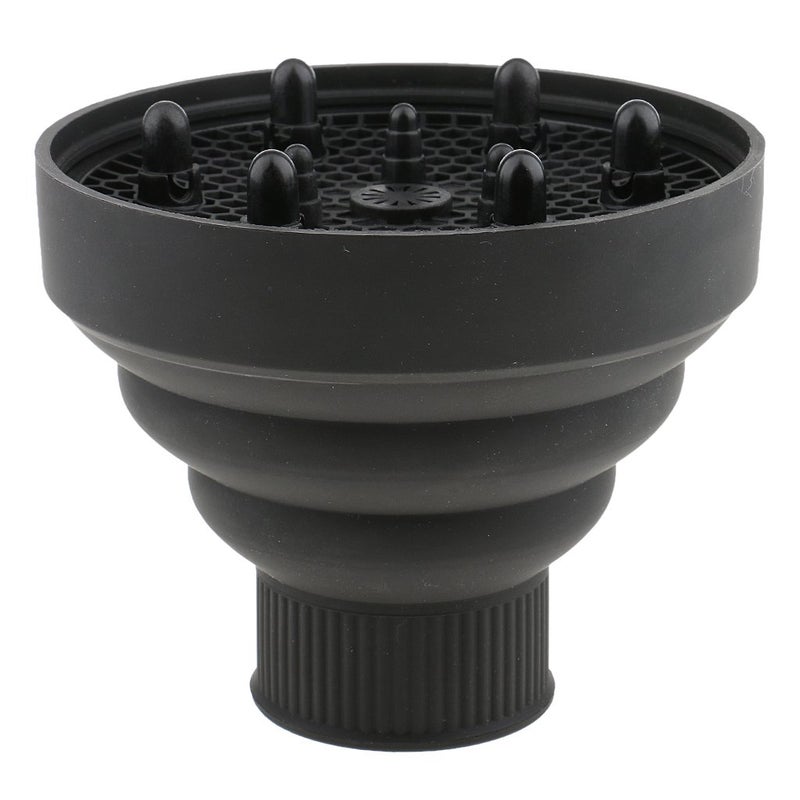 Segolike Universal Collapsible Silicone Hair Dryer Blower Diffuser Hairdressing Styling Tool Salon Curl Hair Blower Nozzle black - Image 2