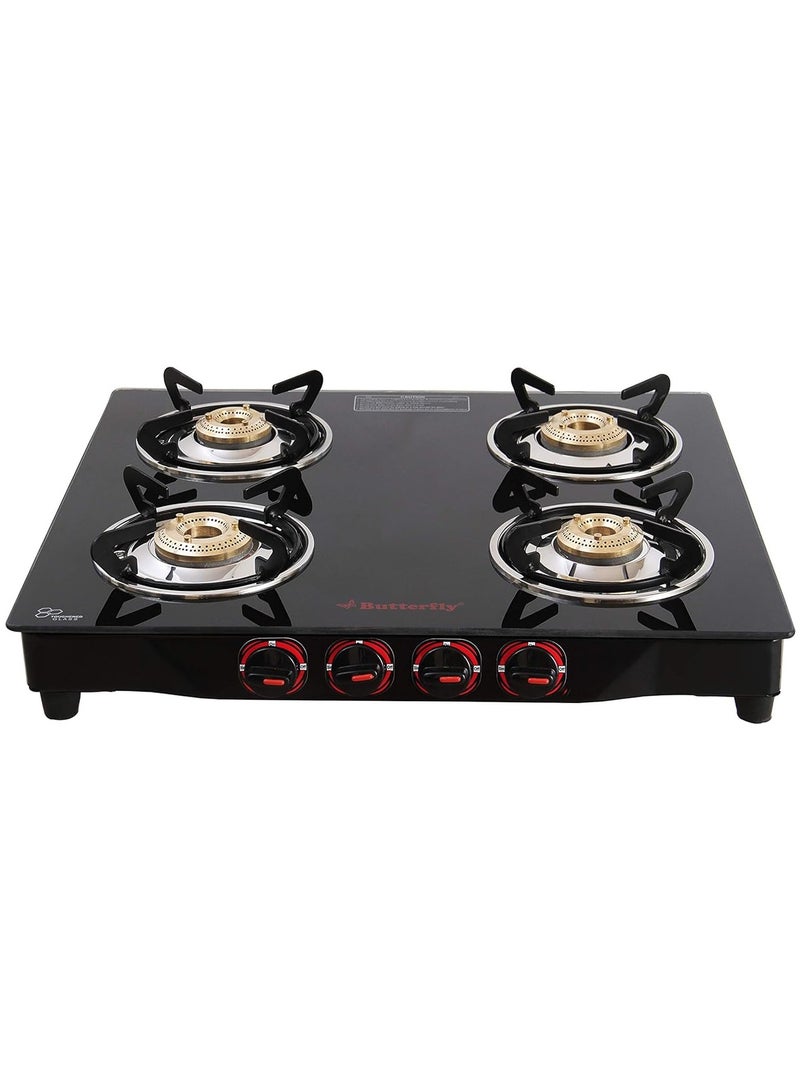BUTTERFLY Butterfly Smart Glass 4 Burner Gas Stove, Manual and Jet Elite 750-Watt Mixer Grinder with 3 Jars  - Image 2