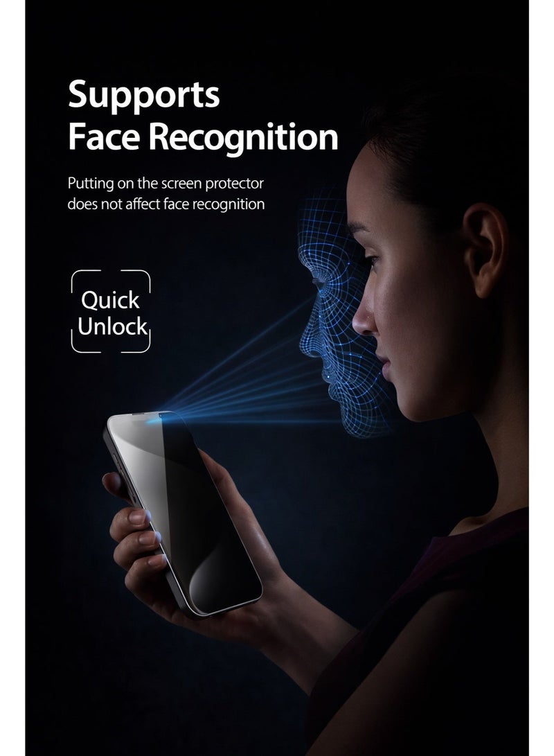 أميغو إسكرينه فاميه فاخره (Privacy) بدون حواف تمامًا من Amigo الأوريجينال لهاتف iPhone 17 Pro Max – توفر رؤيه واضحه وكامله للشاشه بوضوح فائق بتقنية AR، وتحمي خصوصيتك من التطفل، مع حمايه قويه من الصدمات والخدوش اليوميه . - Image 4