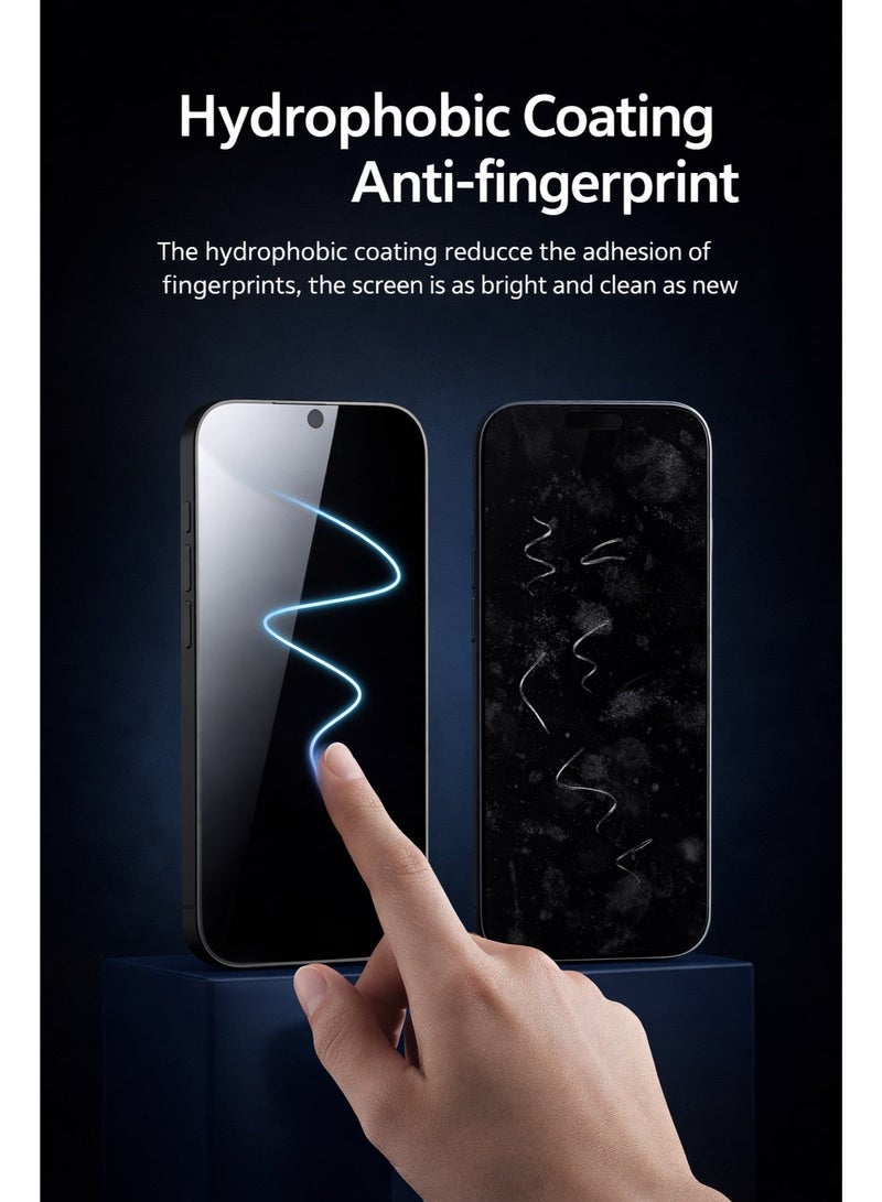 أميغو إسكرينه فاميه فاخره (Privacy) بدون حواف تمامًا من Amigo الأوريجينال لهاتف iPhone 17 Pro Max – توفر رؤيه واضحه وكامله للشاشه بوضوح فائق بتقنية AR، وتحمي خصوصيتك من التطفل، مع حمايه قويه من الصدمات والخدوش اليوميه . - Image 3