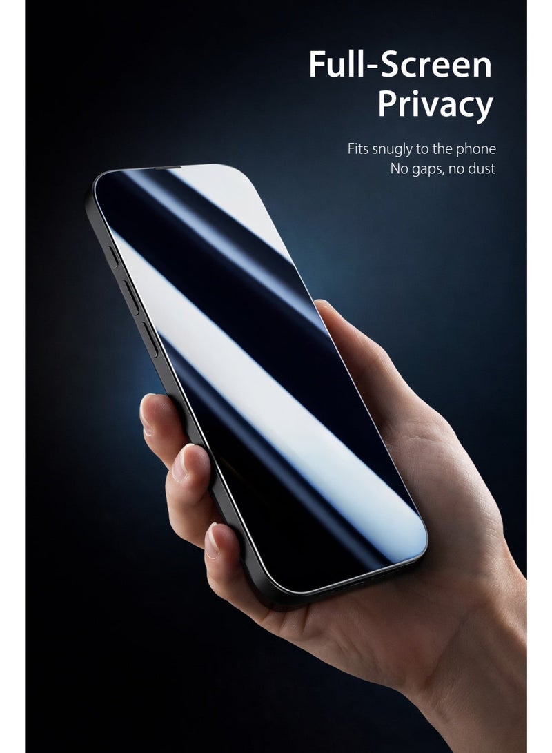أميغو إسكرينه فاميه فاخره (Privacy) بدون حواف تمامًا من Amigo الأوريجينال لهاتف iPhone 17 Pro Max – توفر رؤيه واضحه وكامله للشاشه بوضوح فائق بتقنية AR، وتحمي خصوصيتك من التطفل، مع حمايه قويه من الصدمات والخدوش اليوميه . - Image 5