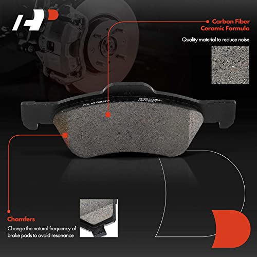 A-Premium Front Ceramic Disc Brake Pads Set Compatible with Select Ford, Mazda and Mercury Models - Escape 2005-2010/2012, Tribute 2005-2006/2008-2011, Mariner 2005-2010, with Hardware, 4 Pcs - Image 3