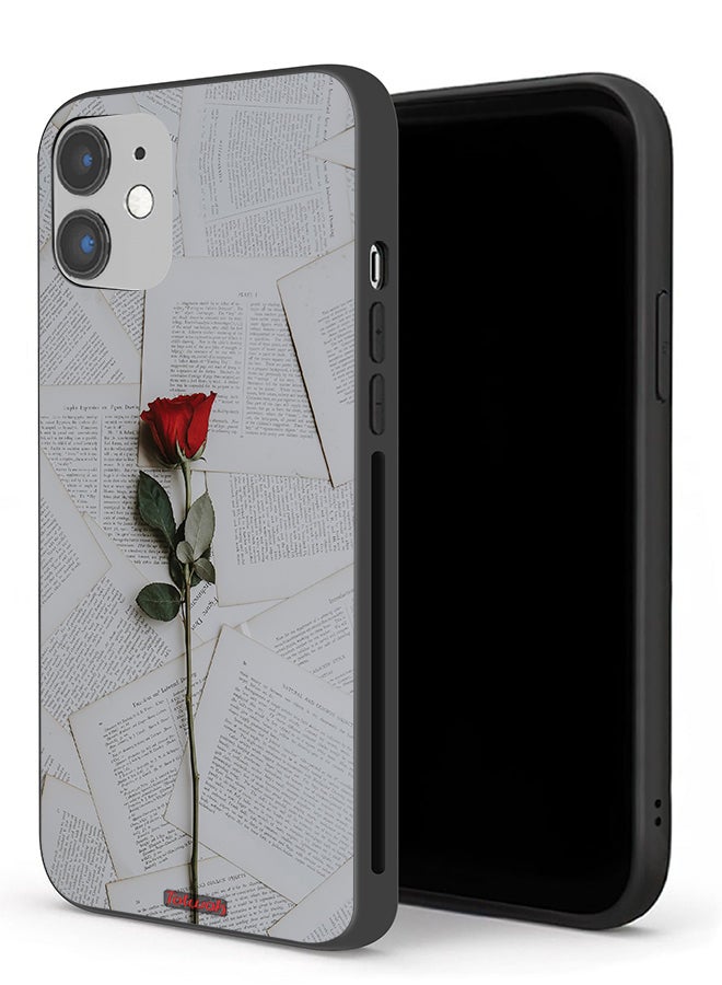 Tolwak Apple iPhone 12 mini Protective Case Rose On Papers - Image 1