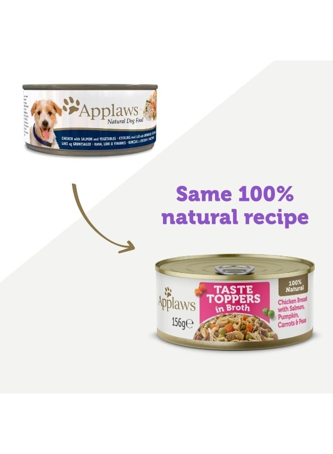 Applaws أبلوز توبير في مرق الدجاج مع السلمون علبة للكلاب - Image 4