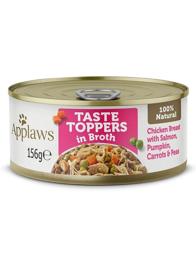 Applaws أبلوز توبير في مرق الدجاج مع السلمون علبة للكلاب - Image 1