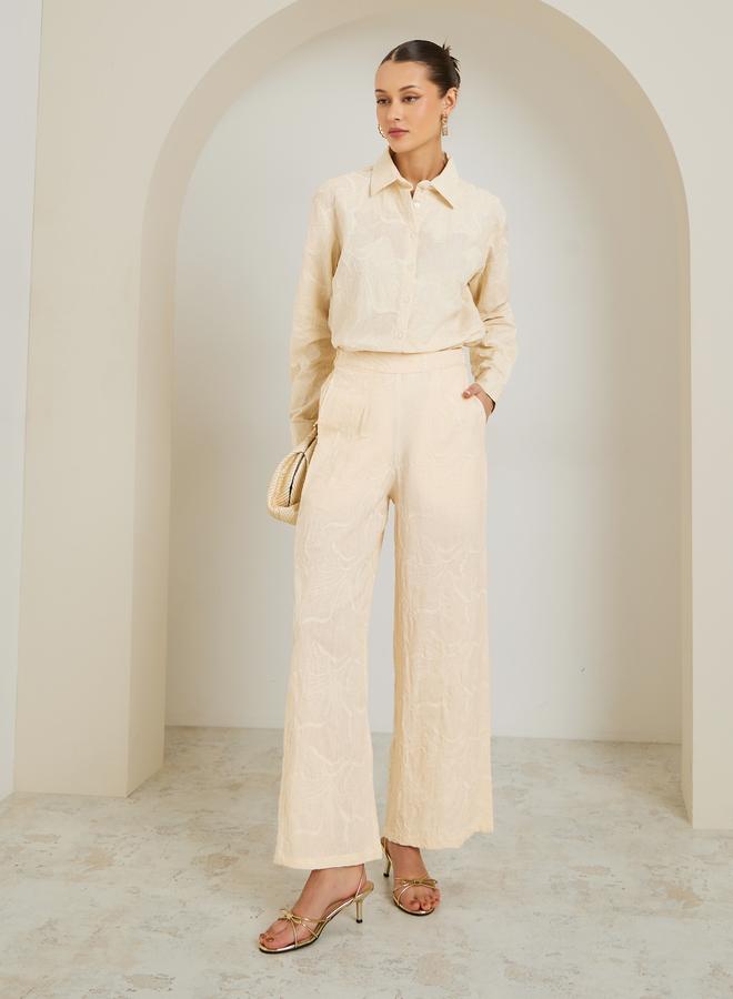 Styli Women Off-White Embroidered Long Sleeve Shirt - Image 2