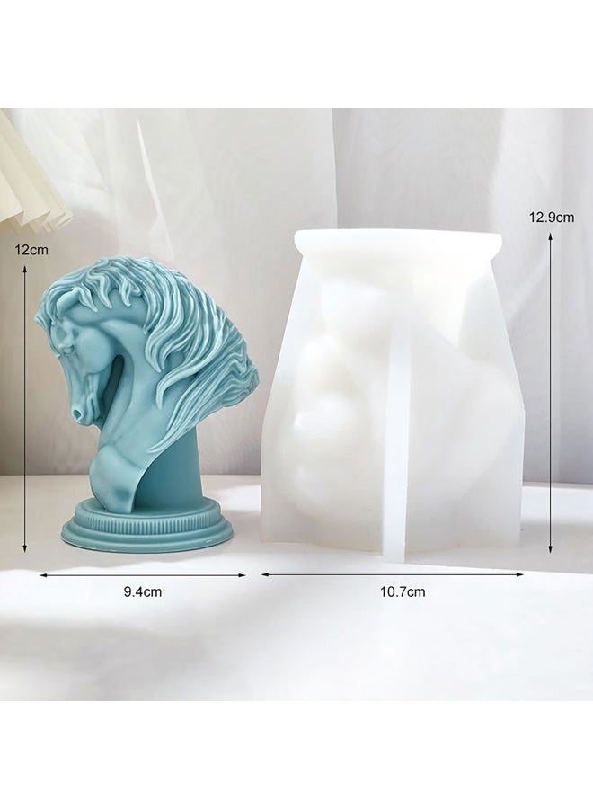 ESEENS Horse Head Mold Candle Animal Resin Casting Making Molds Silicone for Home Decorate 3D Clay (ESEENS) - Image 4
