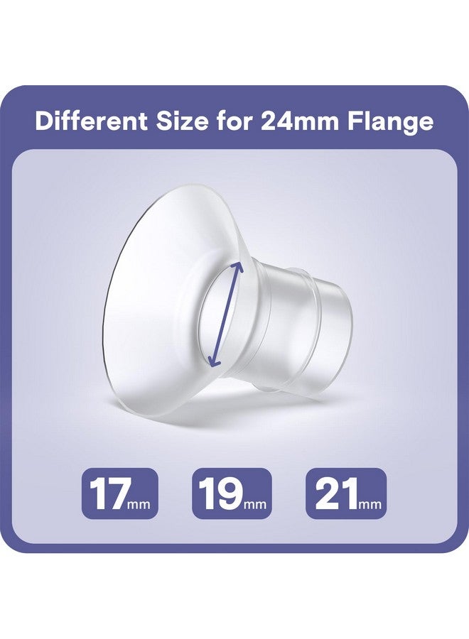 RUVALINO Flange Insert 17Mm, Compatible With Breast Pump (S12A/S12/S12 Pro/S10/S9 Pro/S9) 24Mm Shields/Flanges, Reduce 24Mm Tunnel Down To 17Mm, 2Pcs - Image 2